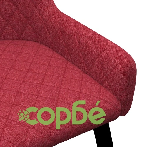 Трапезни столове, 6 бр, бордо, текстил ➤ топ цена ➤ sorbe.bg