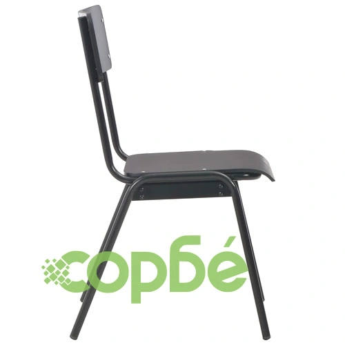 Трапезни столове, 6 бр, черни, шперплат ➤ топ цена ➤ sorbe.bg