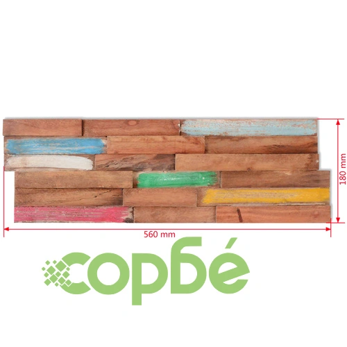 Стенни облицовъчни панели, 20 бр, тик, 2 м² ➤ топ цена ➤ sorbe.bg