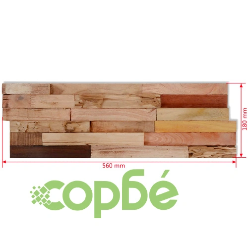Стенни облицовъчни панели, 20 бр, рециклиран тик, 2 м² ➤ топ цена ➤ sorbe.bg