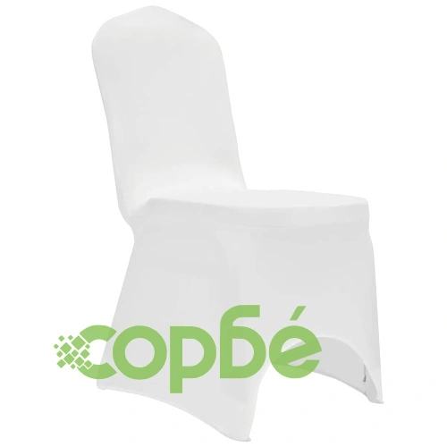 Калъфи за столове, разтегателни, бели, 12 бр ➤ топ цена ➤ sorbe.bg