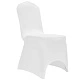 Калъфи за столове, разтегателни, бели, 12 бр