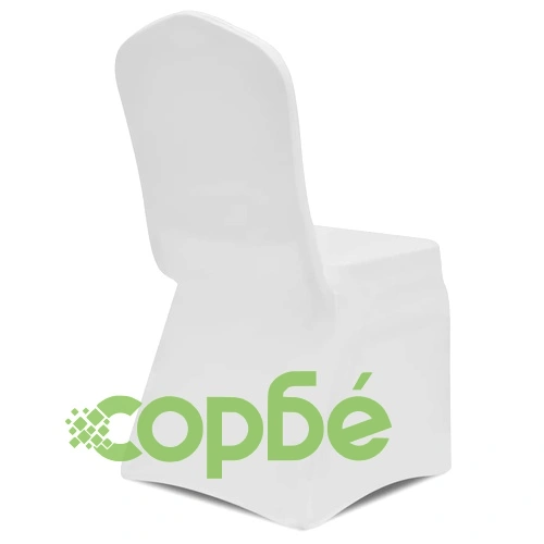 Калъфи за столове, разтегателни, бели, 12 бр ➤ топ цена ➤ sorbe.bg