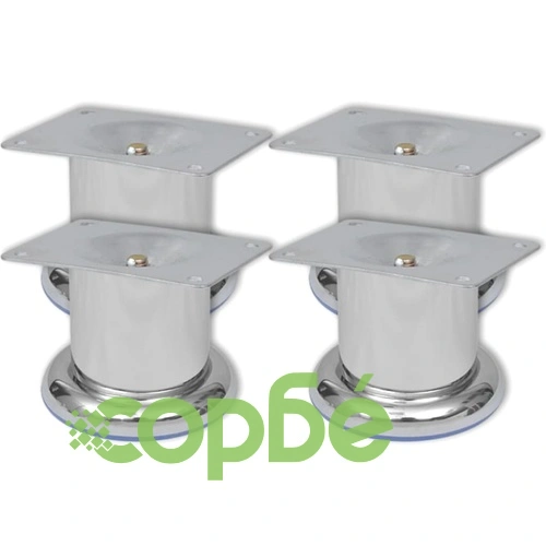 Кръгли крака за диван, 8 бр, хром, 60 мм ➤ топ цена ➤ sorbe.bg