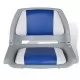 Седалки за лодка 2 бр сгъваеми облегалки синьо-бели 41x51x48 см