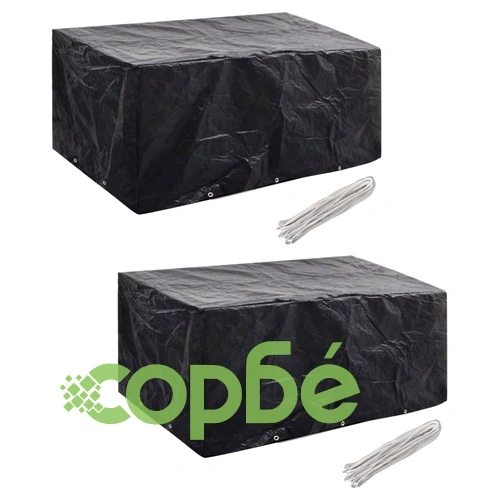 Калъфи за 6-местни градински мебели 2 бр 10 капси 240x140 см ➤ топ цена ➤ sorbe.bg