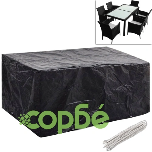 Калъфи за 6-местни градински мебели 2 бр 10 капси 240x140 см ➤ топ цена ➤ sorbe.bg