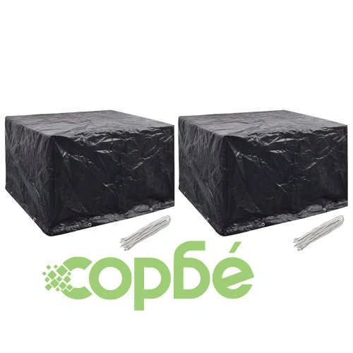 Покривала за градински мебели 2 бр 8 капси 135x135x90 см ➤ топ цена ➤ sorbe.bg