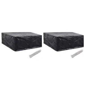 Покривала за градински мебели 2 бр 10 капси 260x260x90 см
