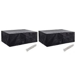 Покривала за градински мебели 2 бр 8 капси 242x162x100 см