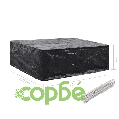 Покривала за градински мебели 2 бр 8 капси 250x210x90 см ➤ топ цена ➤ sorbe.bg