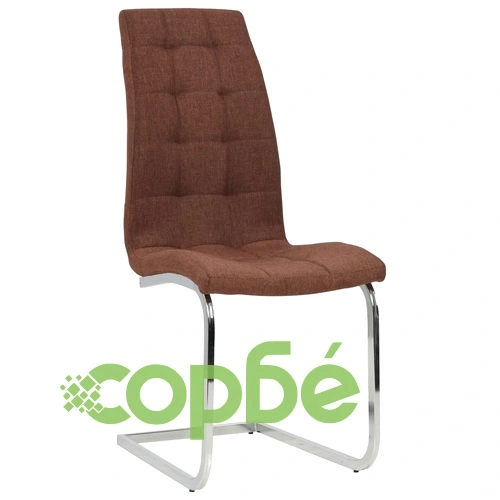 Трапезни столове, 4 бр, текстил, 42,5x61x104,5 см, кафяви ➤ топ цена ➤ sorbe.bg