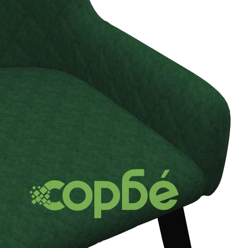 Трапезни столове, 4 бр, зелени, кадифе ➤ топ цена ➤ sorbe.bg