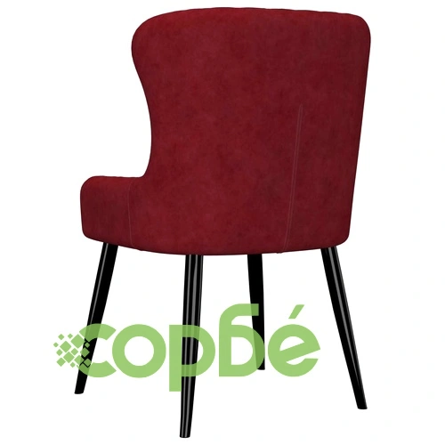 Трапезни столове, 6 бр, червени, кадифе ➤ топ цена ➤ sorbe.bg