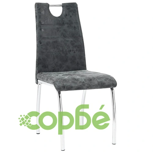 Трапезни столове, 6 бр, черни, изкуствена кожа ➤ топ цена ➤ sorbe.bg