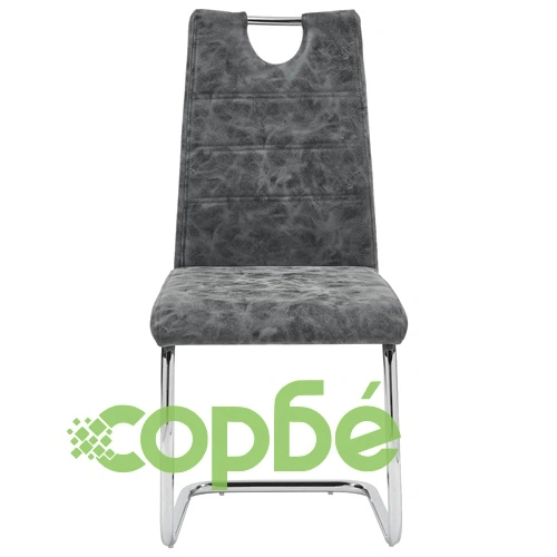 Трапезни столове, 6 бр, черни, изкуствена кожа ➤ топ цена ➤ sorbe.bg