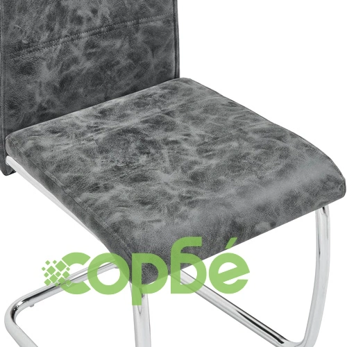 Трапезни столове, 6 бр, черни, изкуствена кожа ➤ топ цена ➤ sorbe.bg