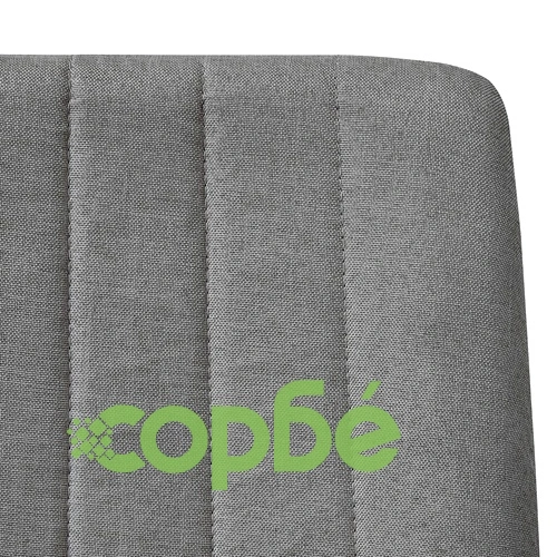 Трапезни столове, 6 бр, светлосиви, текстил ➤ топ цена ➤ sorbe.bg