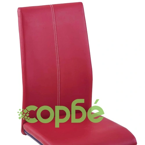 Конзолни трапезни столове, 6 бр, червени, изкуствена кожа ➤ топ цена ➤ sorbe.bg