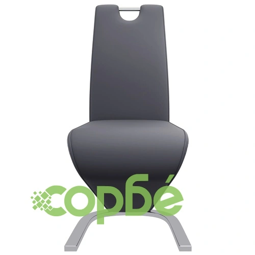 Трапезни столове, зигзагообразни, 4 бр, сиви, изкуствена кожа ➤ топ цена ➤ sorbe.bg