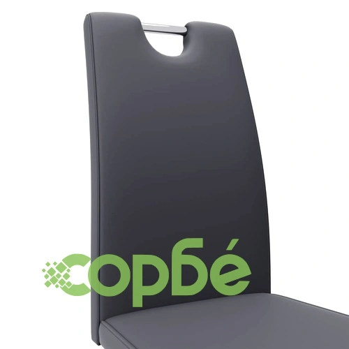 Трапезни столове, зигзагообразни, 6 бр, сиви, изкуствена кожа ➤ топ цена ➤ sorbe.bg