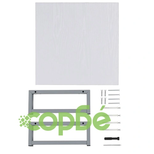 Комплект мебели за баня от две части, керамика, бял ➤ топ цена ➤ sorbe.bg