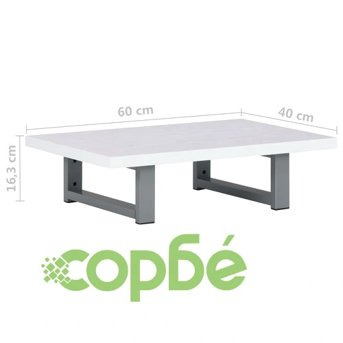 Комплект мебели за баня от две части, керамика, бял ➤ топ цена ➤ sorbe.bg