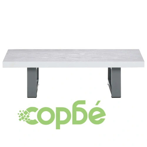 Комплект мебели за баня от две части, керамика, бял ➤ топ цена ➤ sorbe.bg