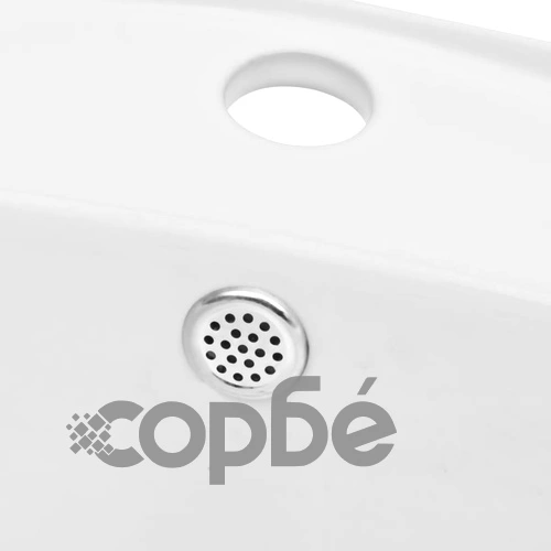 Комплект мебели за баня от три части, керамика, черен ➤ топ цена ➤ sorbe.bg