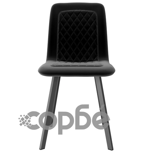 Трапезни столове, 6 бр, черни, кадифе ➤ топ цена ➤ sorbe.bg