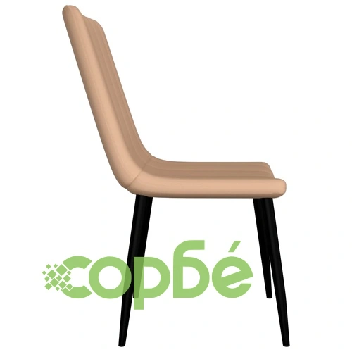 Трапезни столове, 6 бр, кремави, изкуствена кожа ➤ топ цена ➤ sorbe.bg