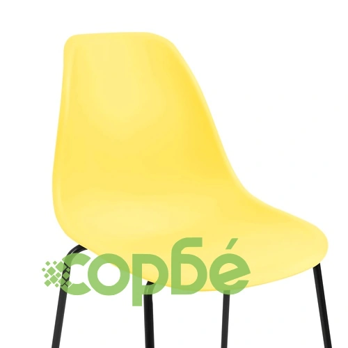 Бар столове, 6 бр, жълти, пластмаса ➤ топ цена ➤ sorbe.bg