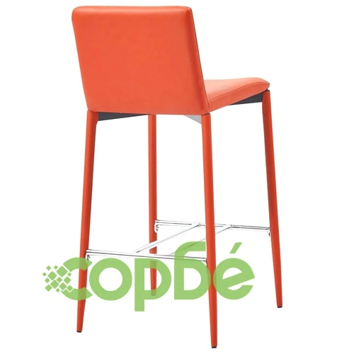 Бар столове, 4 бр, оранжеви, изкуствена кожа ➤ топ цена ➤ sorbe.bg