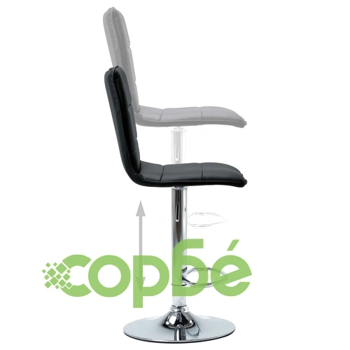 Бар комплект от 3 части, изкуствена кожа, черен ➤ топ цена ➤ sorbe.bg