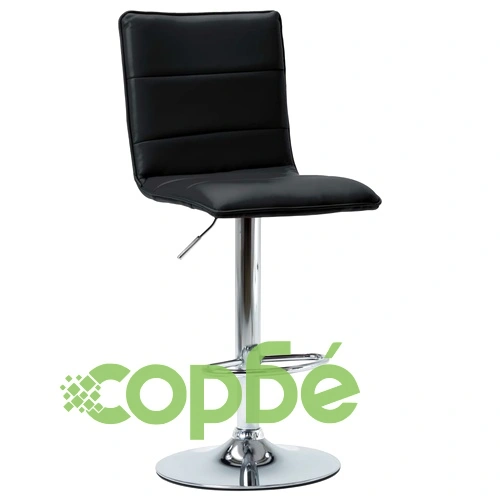 Бар комплект от 3 части, изкуствена кожа, черен ➤ топ цена ➤ sorbe.bg