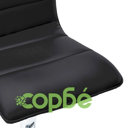 Бар комплект от 3 части, изкуствена кожа, черен ➤ топ цена ➤ sorbe.bg