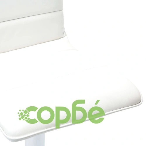 Бар комплект от 3 части, изкуствена кожа, бял ➤ топ цена ➤ sorbe.bg