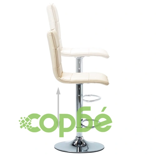 Бар комплект от 3 части, изкуствена кожа, бял ➤ топ цена ➤ sorbe.bg