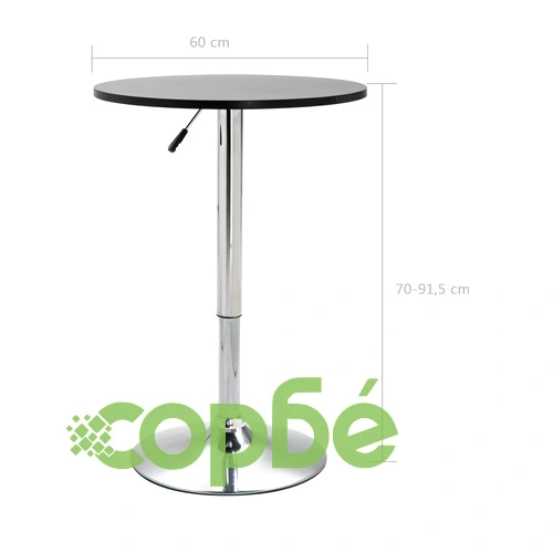 Бар комплект от 3 части, изкуствена кожа, черен ➤ топ цена ➤ sorbe.bg