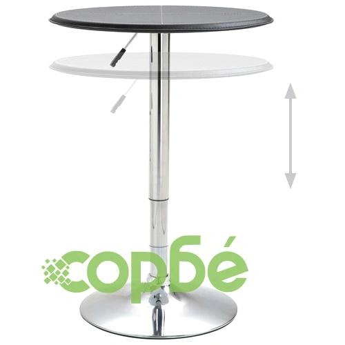 Бар комплект от 3 части, изкуствена кожа, черен ➤ топ цена ➤ sorbe.bg