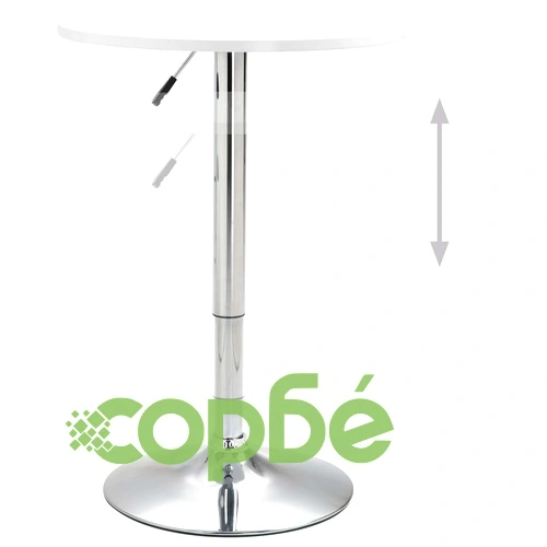 Бар комплект от 3 части, изкуствена кожа, бял ➤ топ цена ➤ sorbe.bg