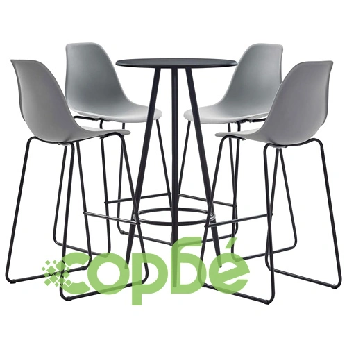 Бар комплект от 5 части, пластмаса, сив ➤ топ цена ➤ sorbe.bg
