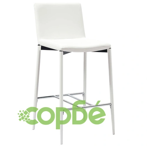 Бар комплект от 3 части, изкуствена кожа, бял ➤ топ цена ➤ sorbe.bg