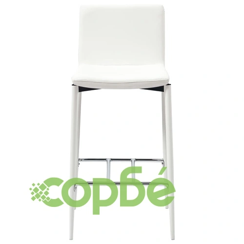 Бар комплект от 5 части, изкуствена кожа, бял ➤ топ цена ➤ sorbe.bg