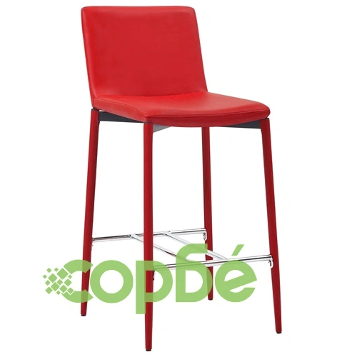 Бар комплект от 3 части, изкуствена кожа, червен ➤ топ цена ➤ sorbe.bg