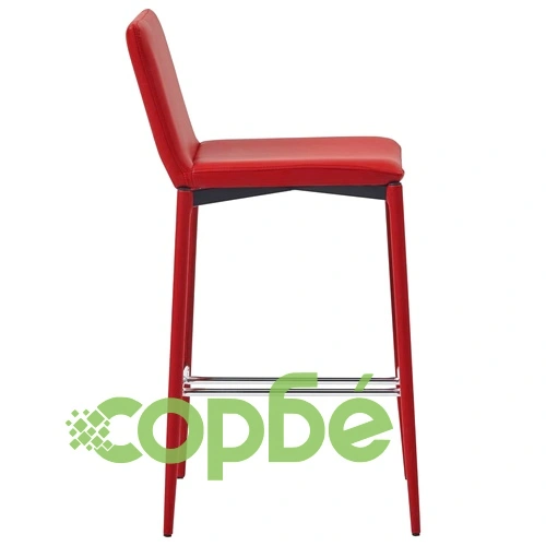 Бар комплект от 3 части, изкуствена кожа, червен ➤ топ цена ➤ sorbe.bg