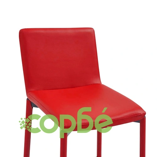 Бар комплект от 3 части, изкуствена кожа, червен ➤ топ цена ➤ sorbe.bg