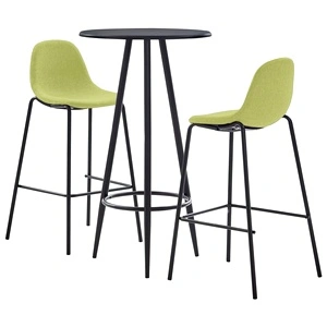 Бар комплект от 3 части, текстил, зелен