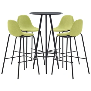 Бар комплект от 5 части, текстил, зелен