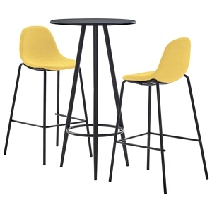 Бар комплект от 3 части, текстил, жълт